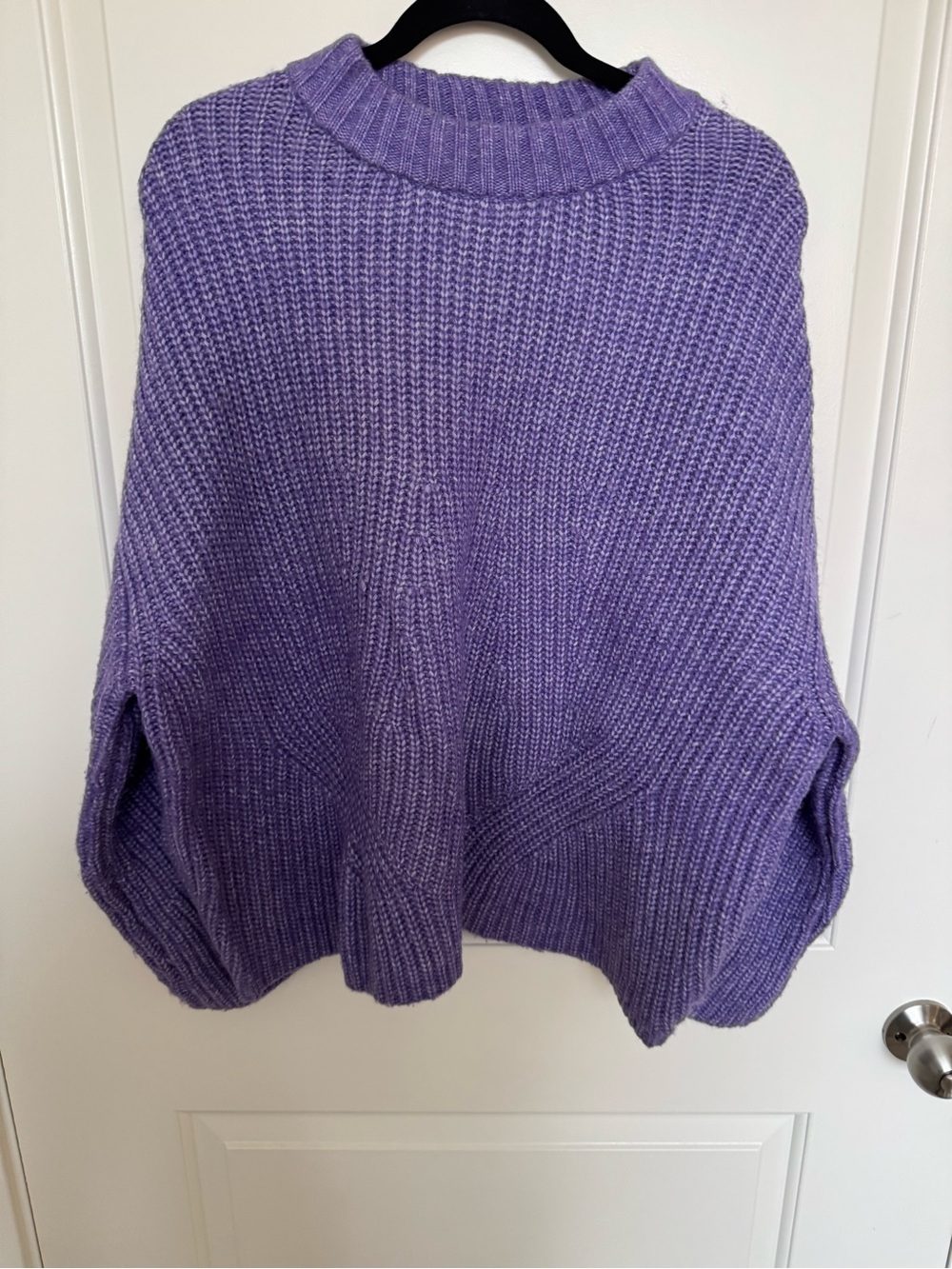 Eloquii Lavender Chunky Knit Turtleneck Sweater